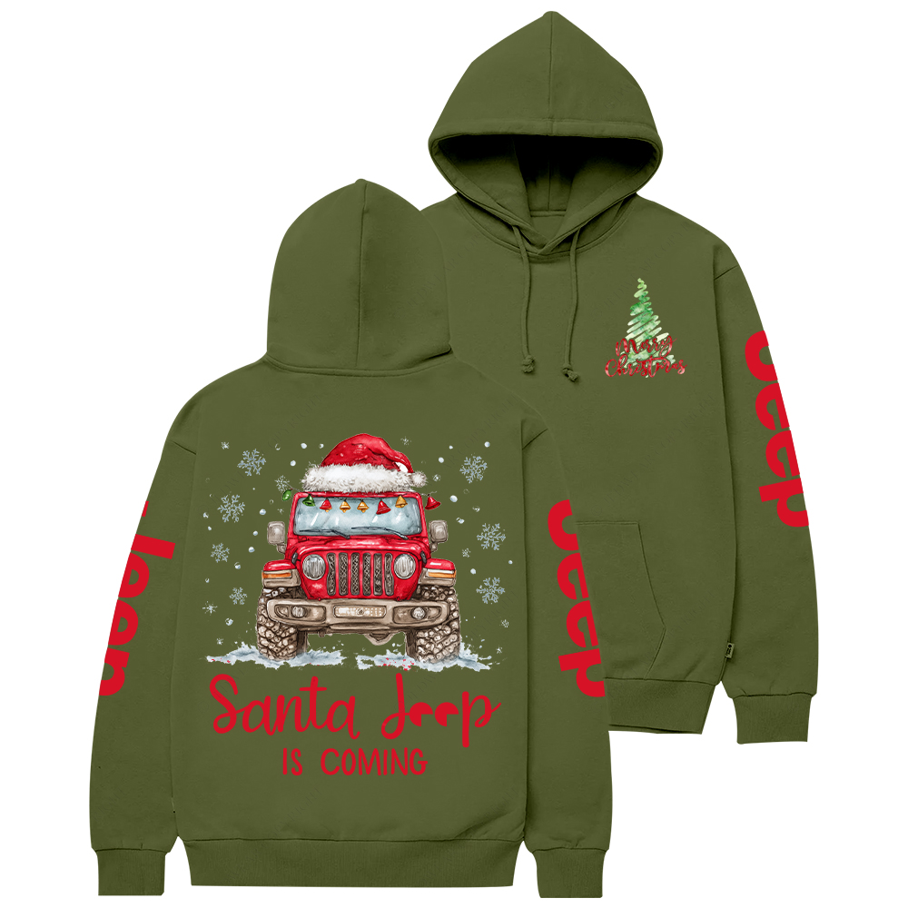 Santa Car Is Coming Merry Christmas Jp Casual Hoodie