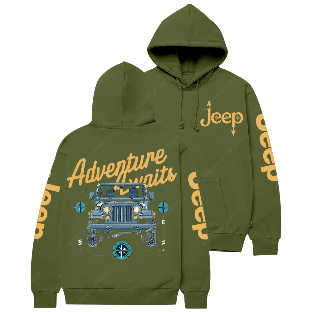 Adventure Awaits  Compass Jp Casual Hoodie