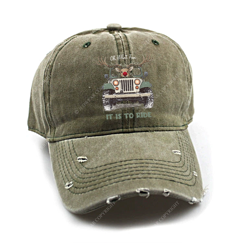 Oh What Fun It Is To Ride Merry Christmas Jp Baseball Cap
