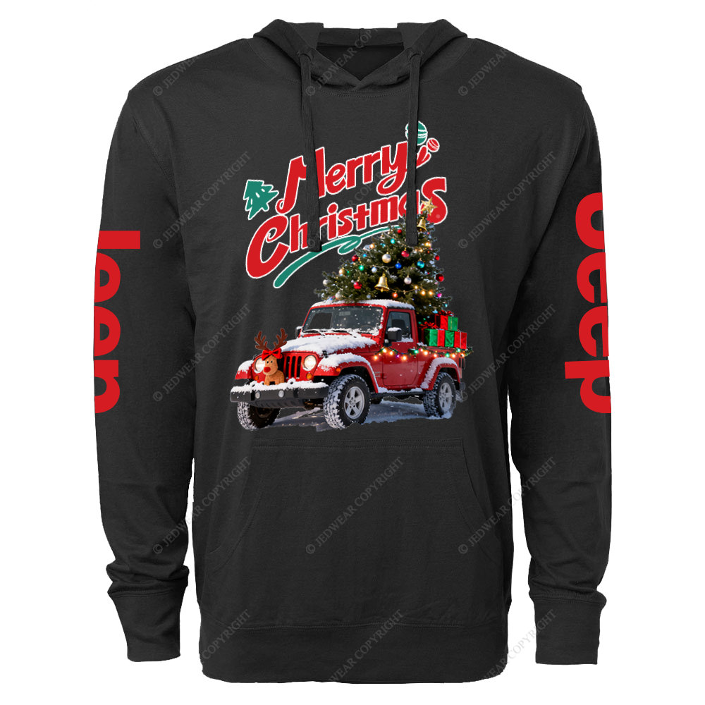 Merry Christmas Elk Gladiator Jp Oversized Lightweight Hoodie   