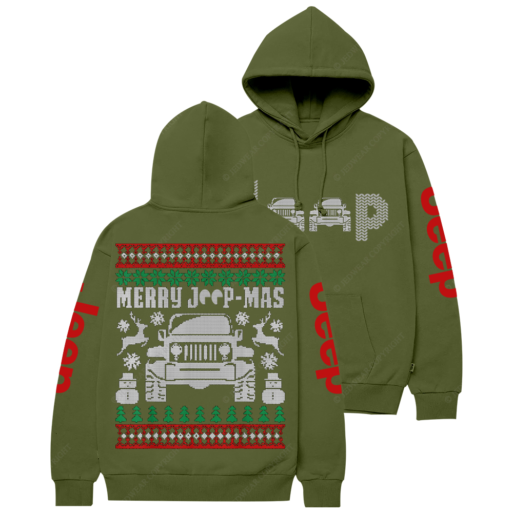 Ugly Merry Christmas Buffalo Plaid Jp Casual Hoodie
