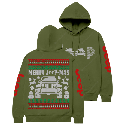 Ugly Merry Christmas Buffalo Plaid Jp Casual Hoodie