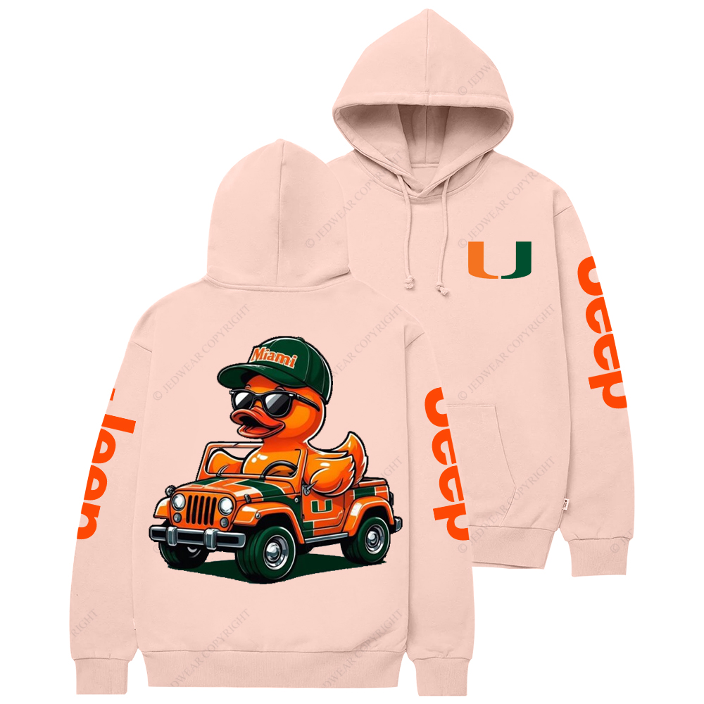 University Of Miami Duck Jp Casual Hoodie