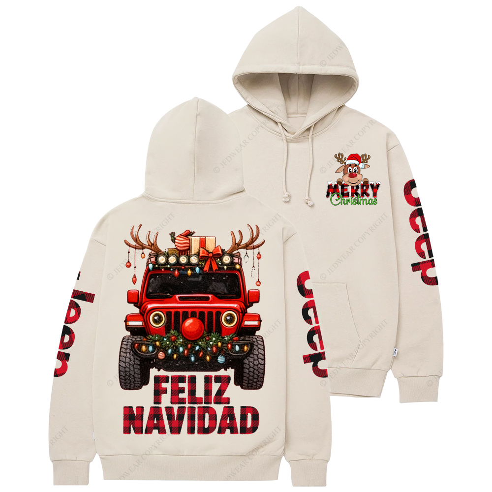 Red Car Christmas  Jp Casual Hoodie