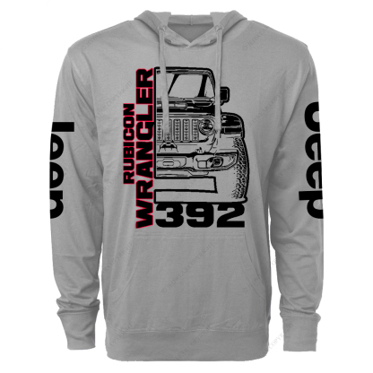Rubicon Wrangler 392 V8 Trail King Off-Road Muscle Icon Jp Oversized Lightweight Hoodie   