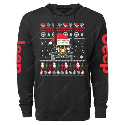 Ugly Merry Christmas  Jp Oversized Lightweight Hoodie   