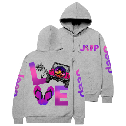 Sunset Palm Tree Colorful Jp Casual Hoodie