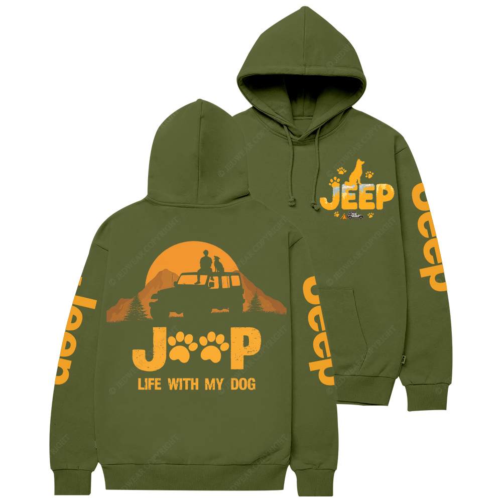  Car Life With My Dog Jp Casual Hoodie