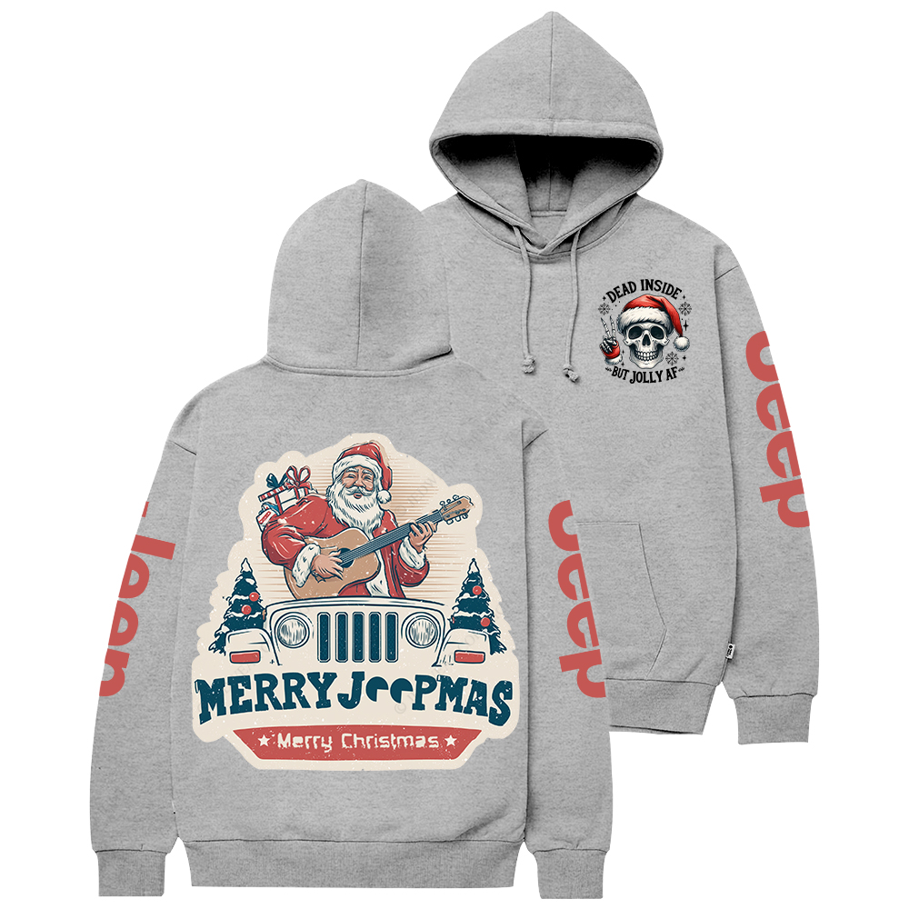 Dead Inside But Jolly Af Merry Christmas Jp Casual Hoodie