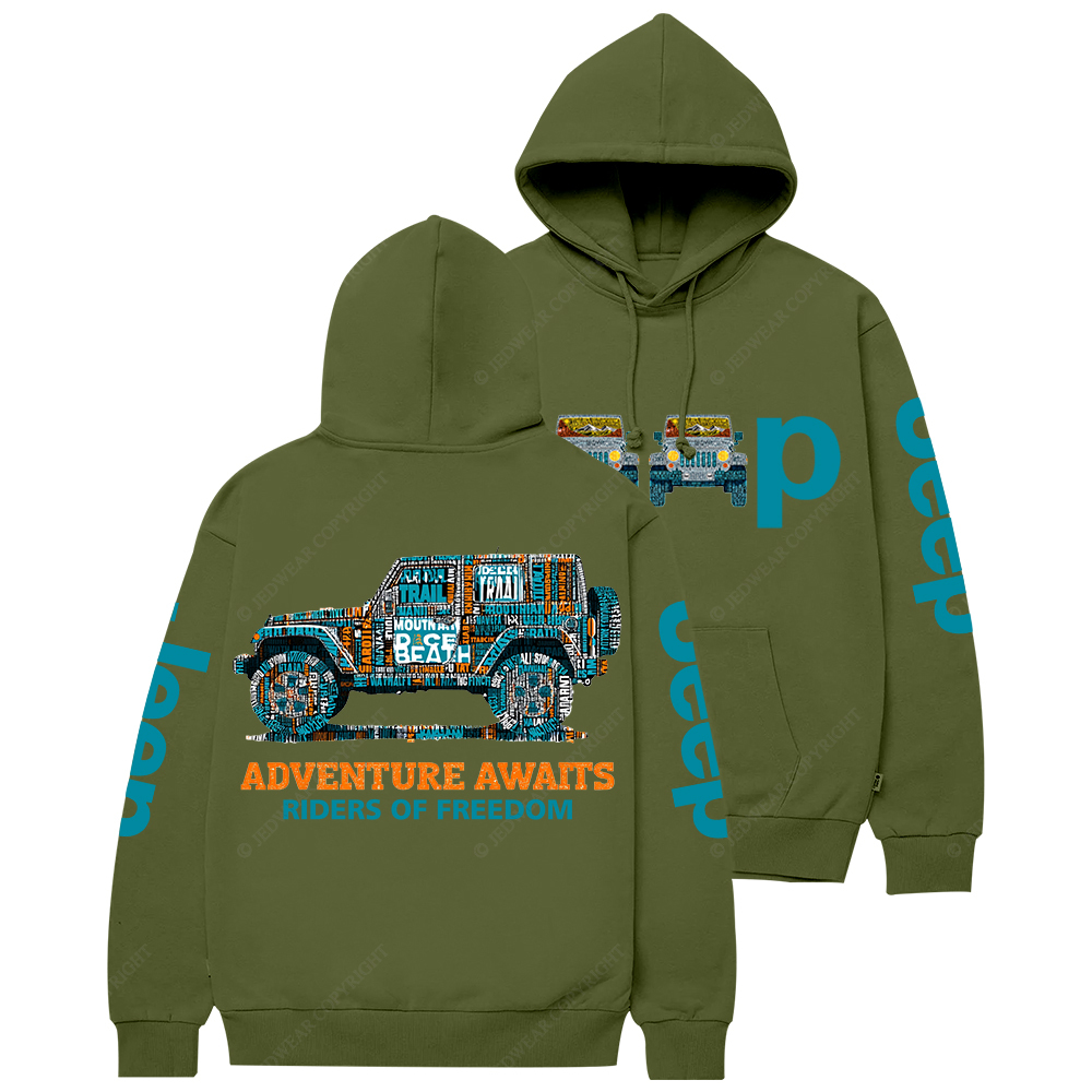 Adventure Awaits Riders Of Freedom Jp Casual Hoodie