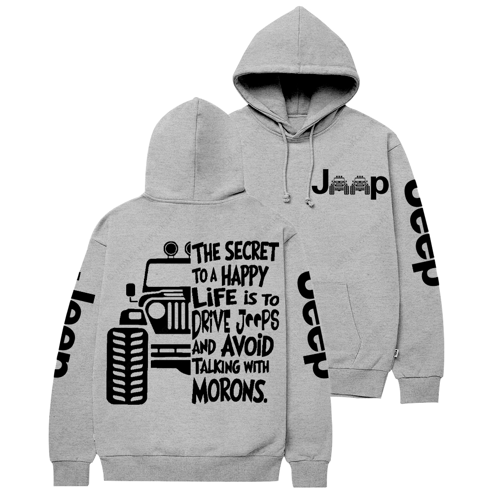 The Secret To A Happy Life Is To Drive Jp Casual Hoodie