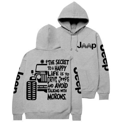 The Secret To A Happy Life Is To Drive Jp Casual Hoodie