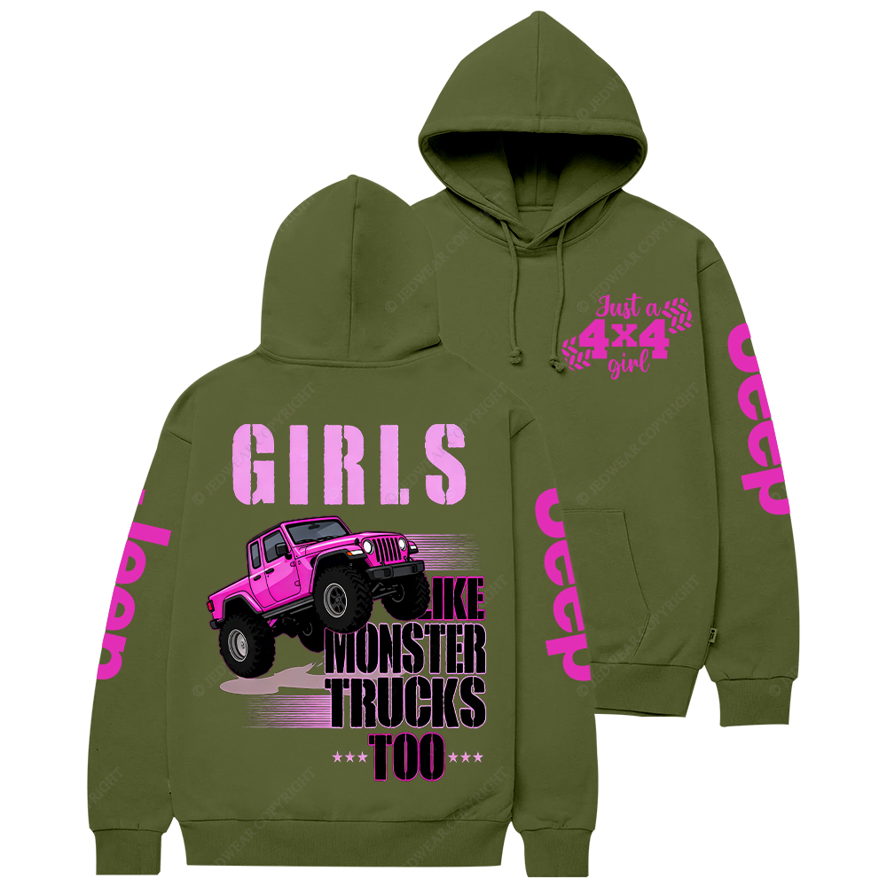 This Funny Monster Trucks Girls Jp Casual Hoodie