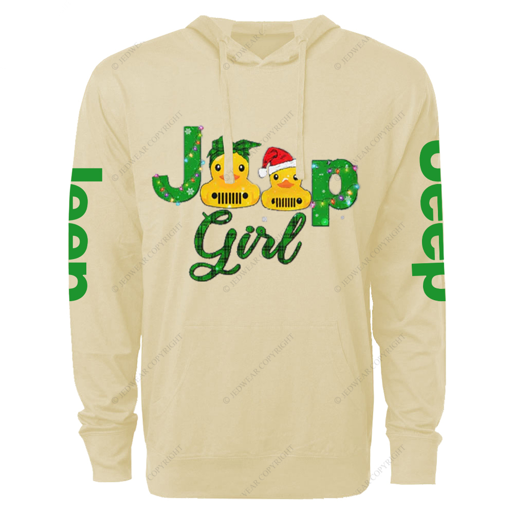 Merry Christmas Girl Duck Jp Oversized Lightweight Hoodie   