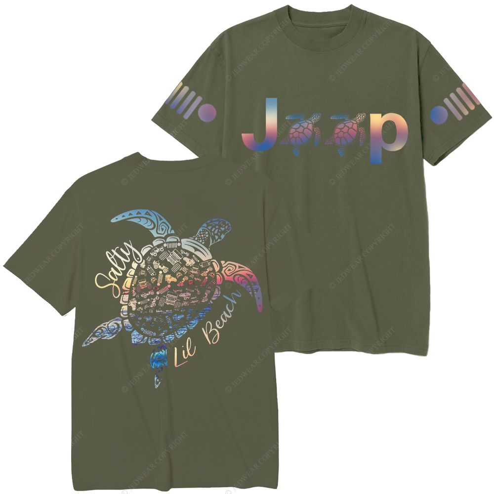 Salty Lie Beach Turtle Jp T-Shirt