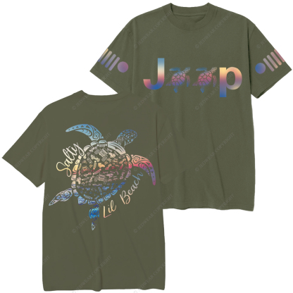 Salty Lie Beach Turtle Jp T-Shirt