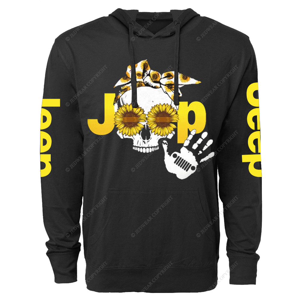 Sunflower Skull Horrible Jp Oversized Lightweight Hoodie   