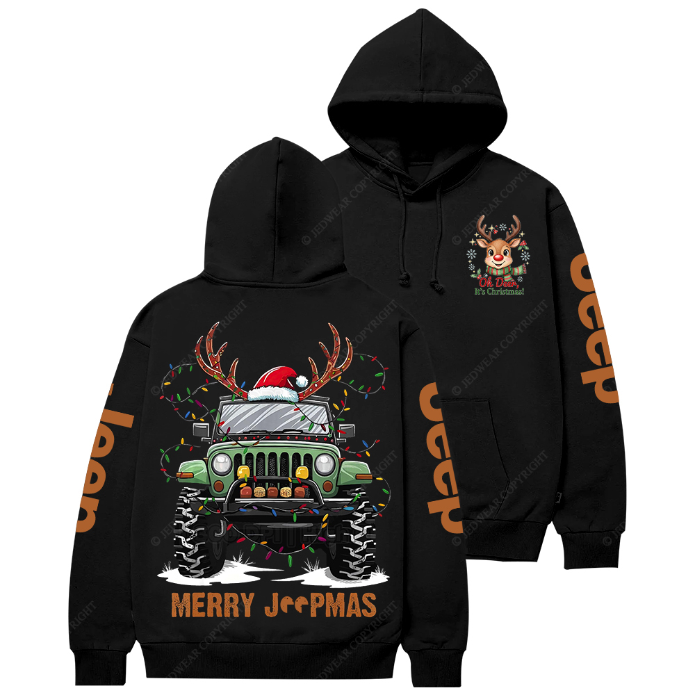 Merry Christmas Xmas Santa Reindeer Jp Casual Hoodie