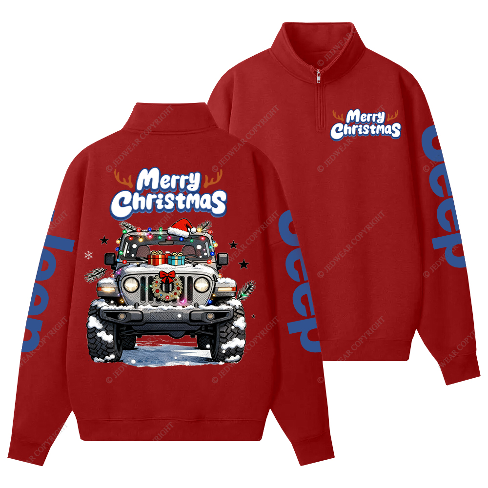 Merry Christmas Jp Half-Zip Jacket Sweatshirt