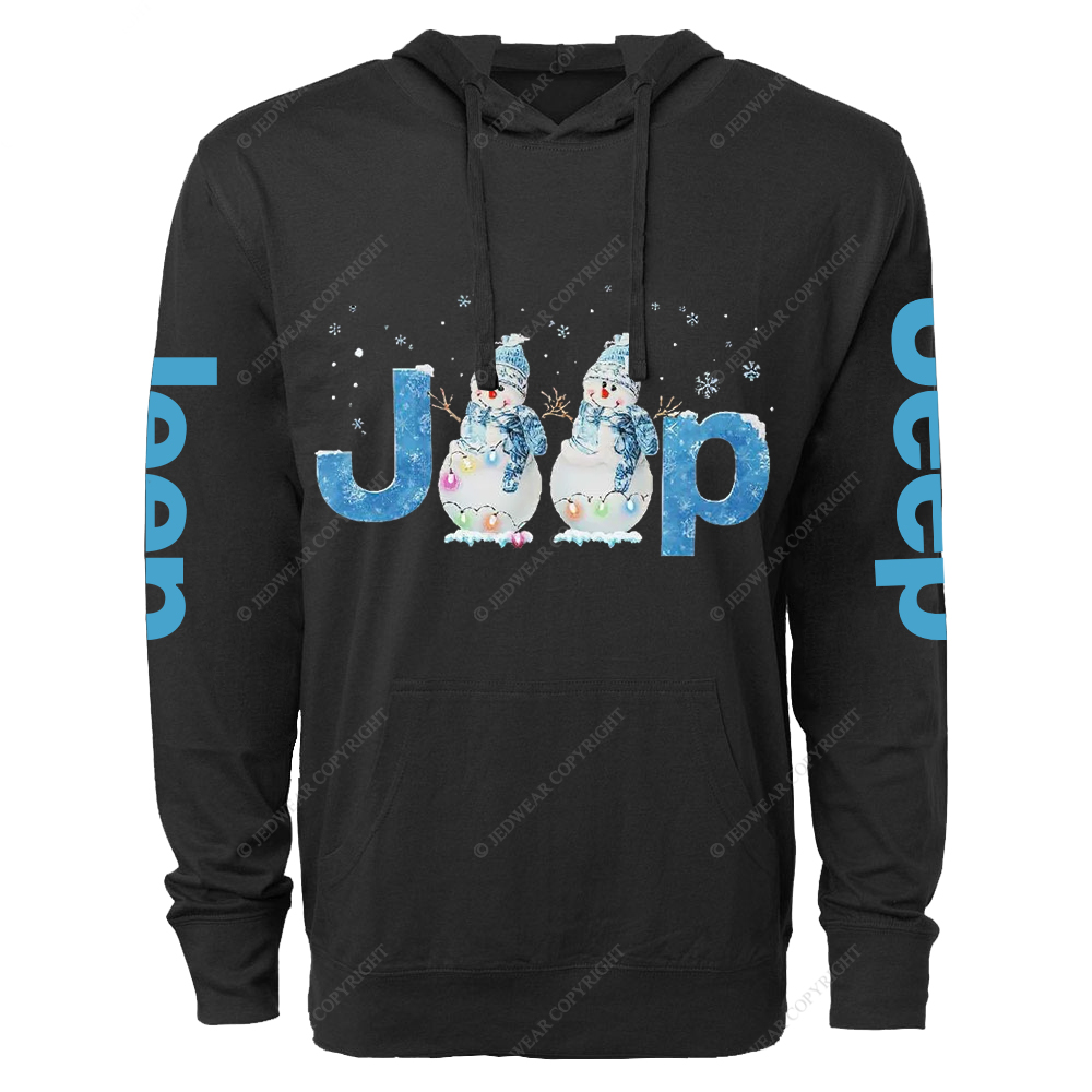 Snowman Merry Christmas Jp Oversized Lightweight Hoodie   