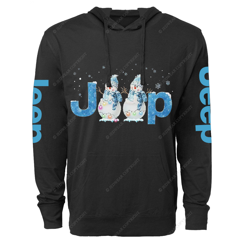Snowman Merry Christmas Jp Oversized Lightweight Hoodie   