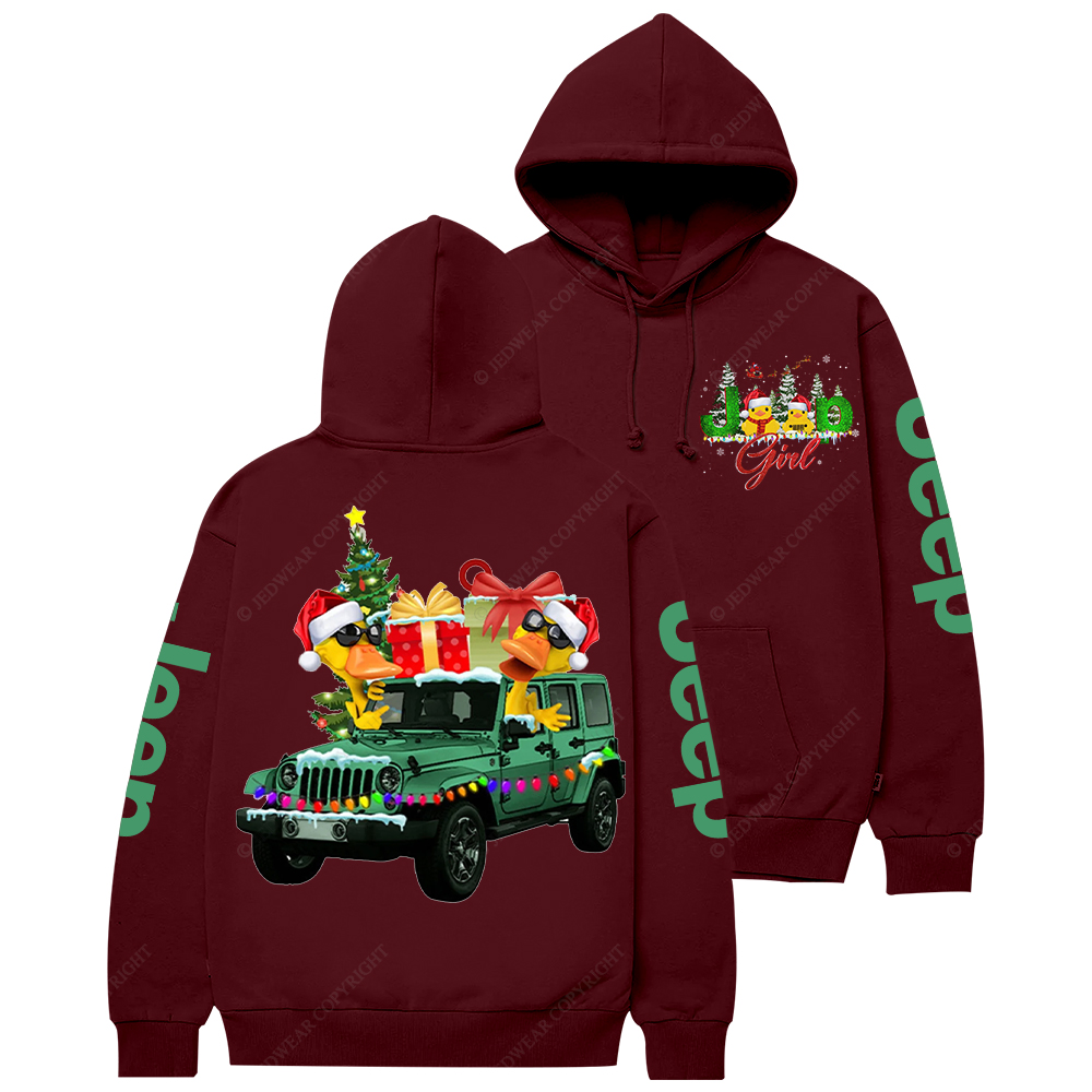 Duck Girl Christmas Jp Casual Hoodie