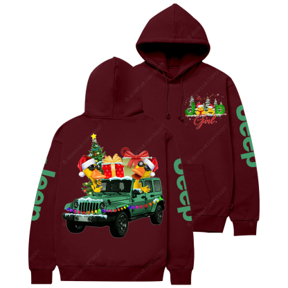 Duck Girl Christmas Jp Casual Hoodie