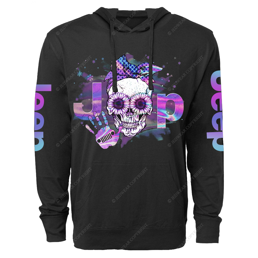 Holo Skull Christmas Jp Oversized Lightweight Hoodie   