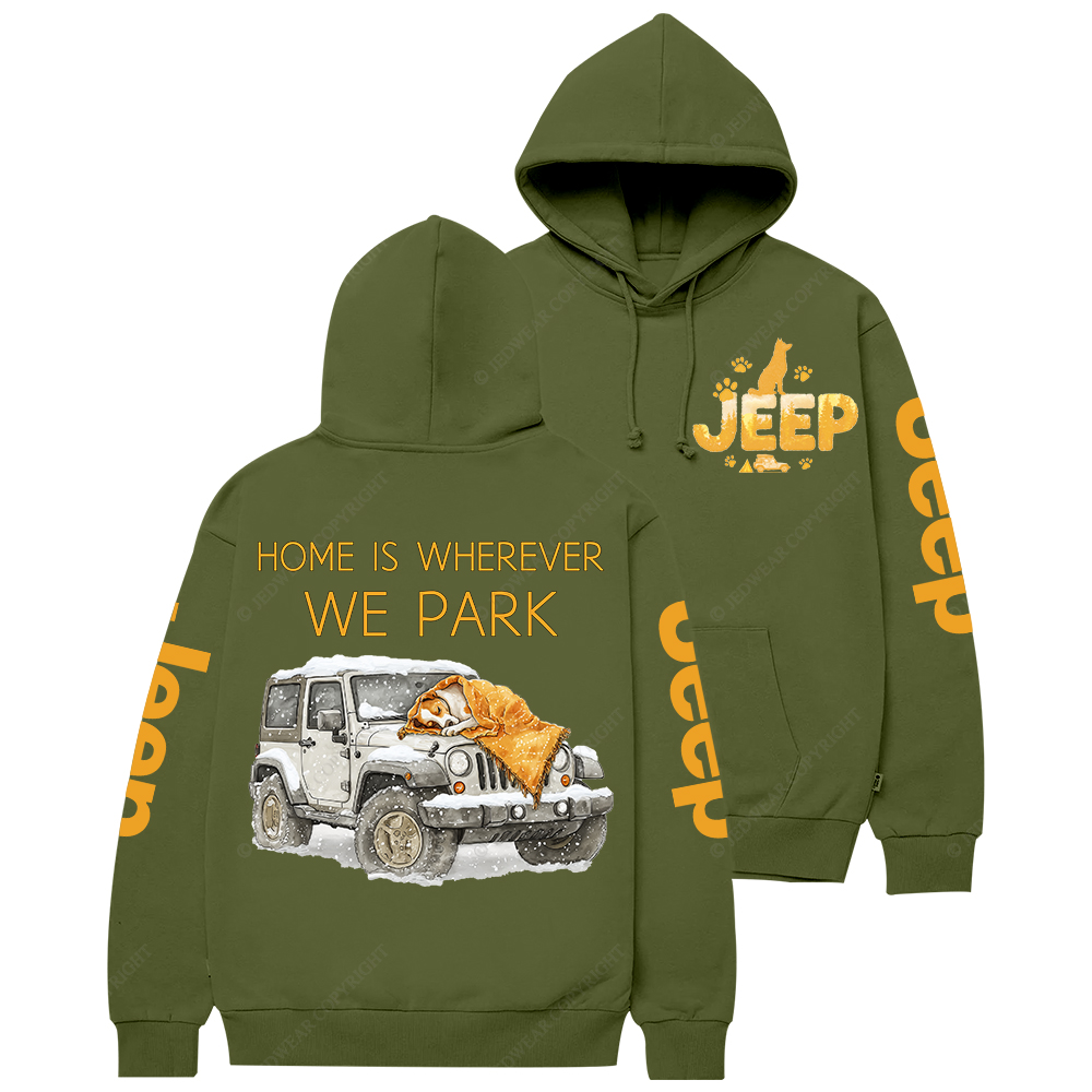 Home Is Wherever We Park Dog Jp Casual Hoodie