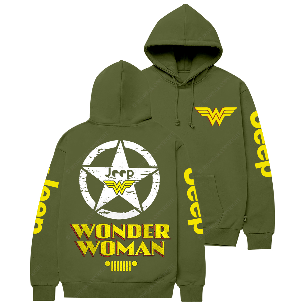 Wonder Woman Military Star Jp Casual Hoodie