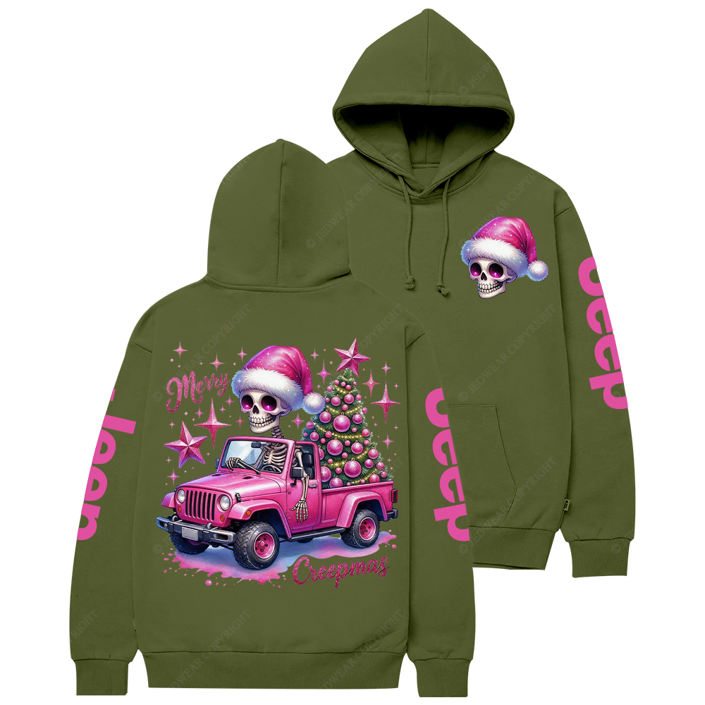 Merry Creepmas Santa Skull Spooky Jp Casual Hoodie