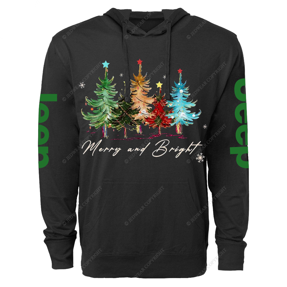 Christmas Merry And Bright Jp Oversized Lightweight Hoodie   