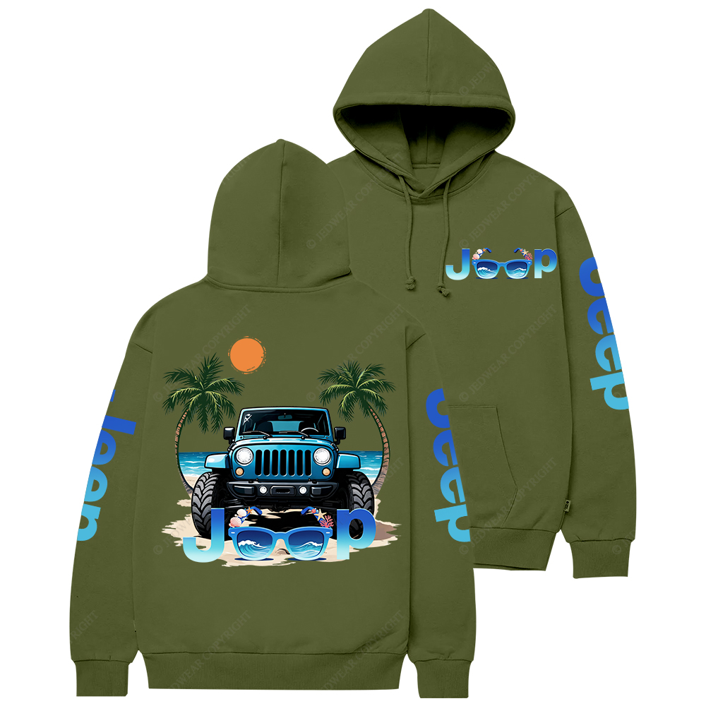 Beach Plam Tree Sea Sunglasses Jp Casual Hoodie