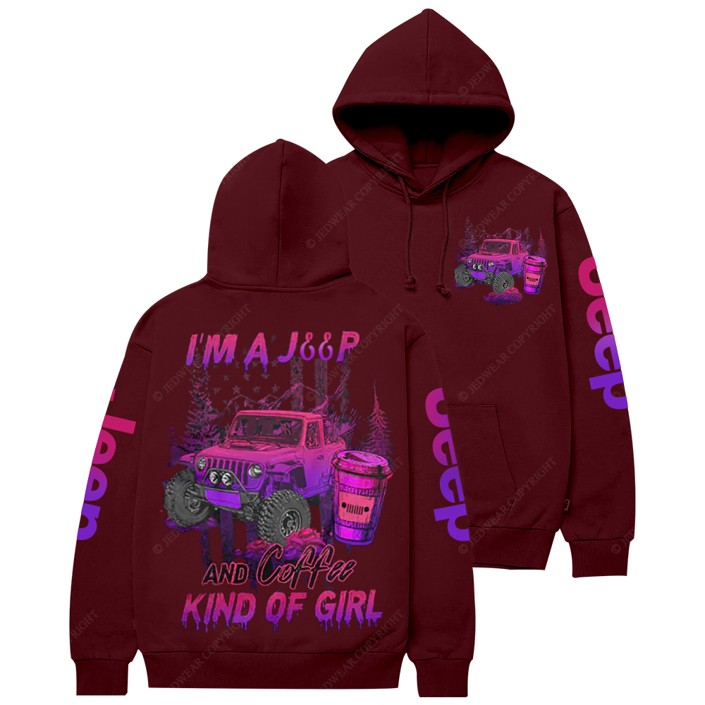 I'm A Jp And Coffee Kind Of Girl Jp Casual Hoodie