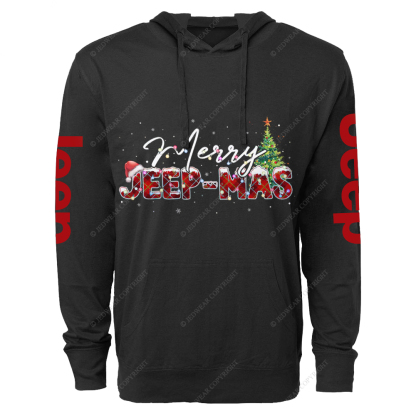 Merry Jp-Mas Text Lights Jp Oversized Lightweight Hoodie   
