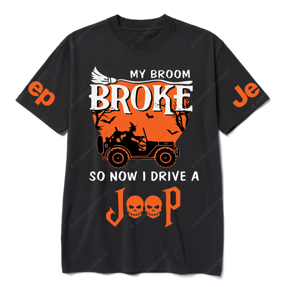 Halloween My Broom Broke So Now I Drive A Car JP T-Shirt