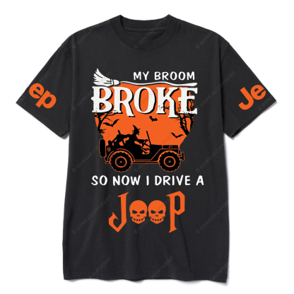 Halloween My Broom Broke So Now I Drive A Car JP T-Shirt
