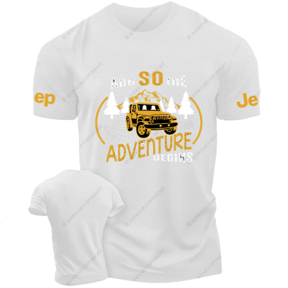 And So The  Adventure Begins Mountains Trees Jp T-Shirt
