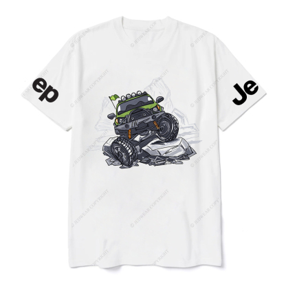 Off-Road Vehicle Driving Hard On Mountain Road Jp T-Shirt