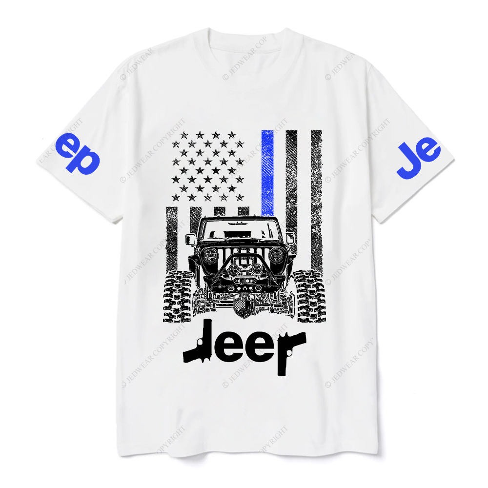 American Flag Policeman Gun Police Badge Jp T-Shirt