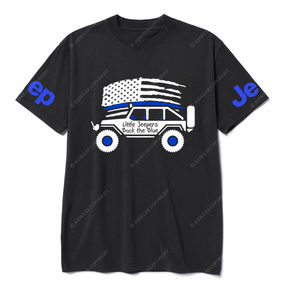 Little Jeepers Back The Blue Policeman American Flag Jp T-Shirt
