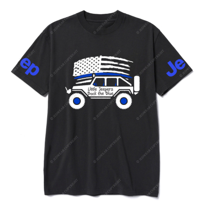 Little Jeepers Back The Blue Policeman American Flag Jp T-Shirt
