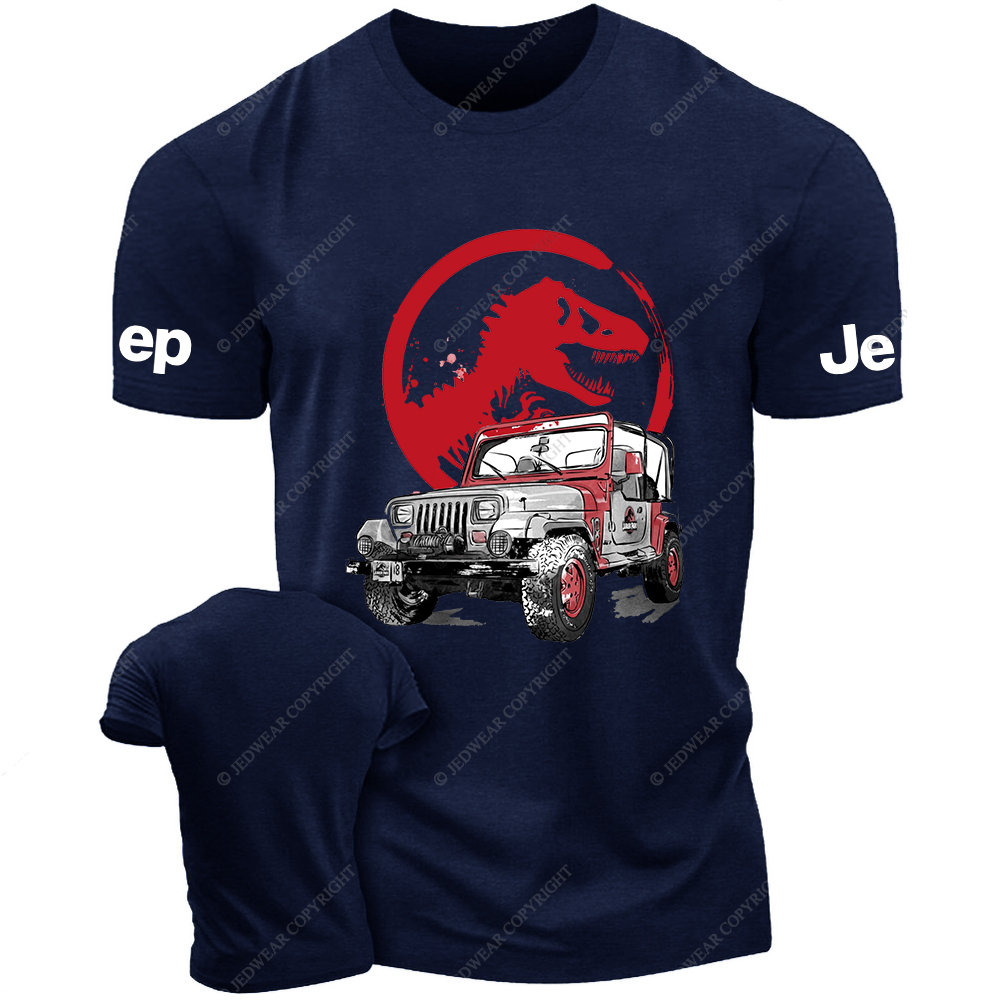 Dinosaur On The Back Of An Off-Road Vehicle  Jp T-Shirt