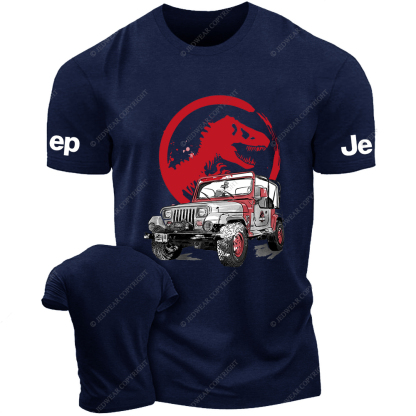 Dinosaur On The Back Of An Off-Road Vehicle  Jp T-Shirt