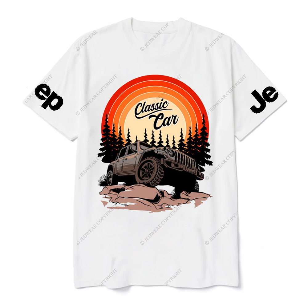 Classic Car And Tree Silhouette JP T-shirt