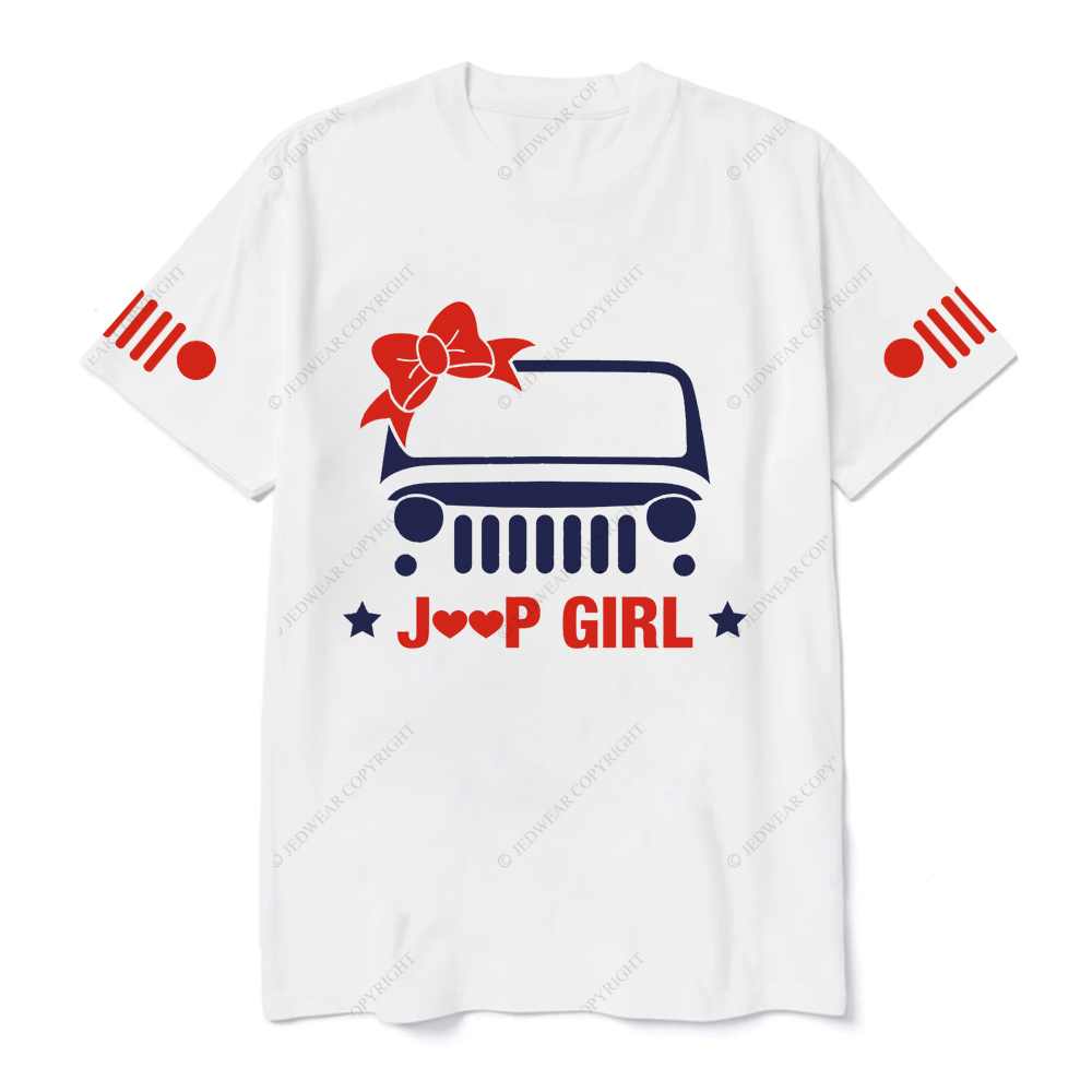 Jp Girl 4X4 Offroad Car Bow Tie Star Jp T-Shirt