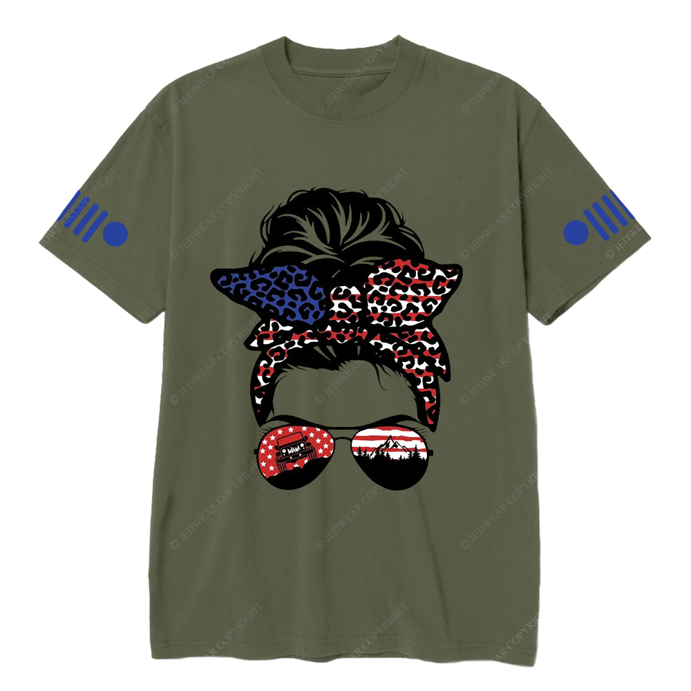 Jp Girl 4x4 Girl Car Bow Tie Glasses Jp T-Shirt