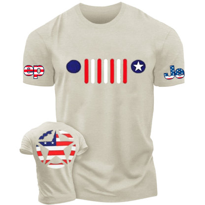 US Flag Jp Grille and Star T-Shirt