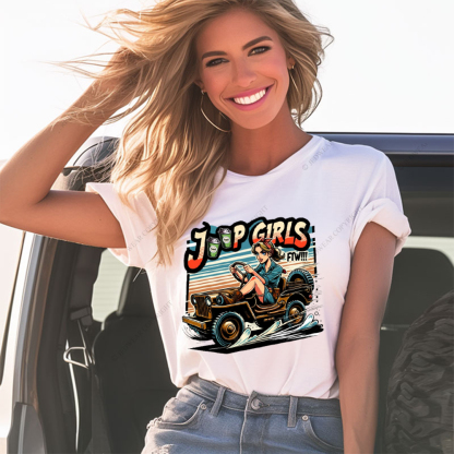 Jp Girl Sitting In Racing Car Jp T-Shirt