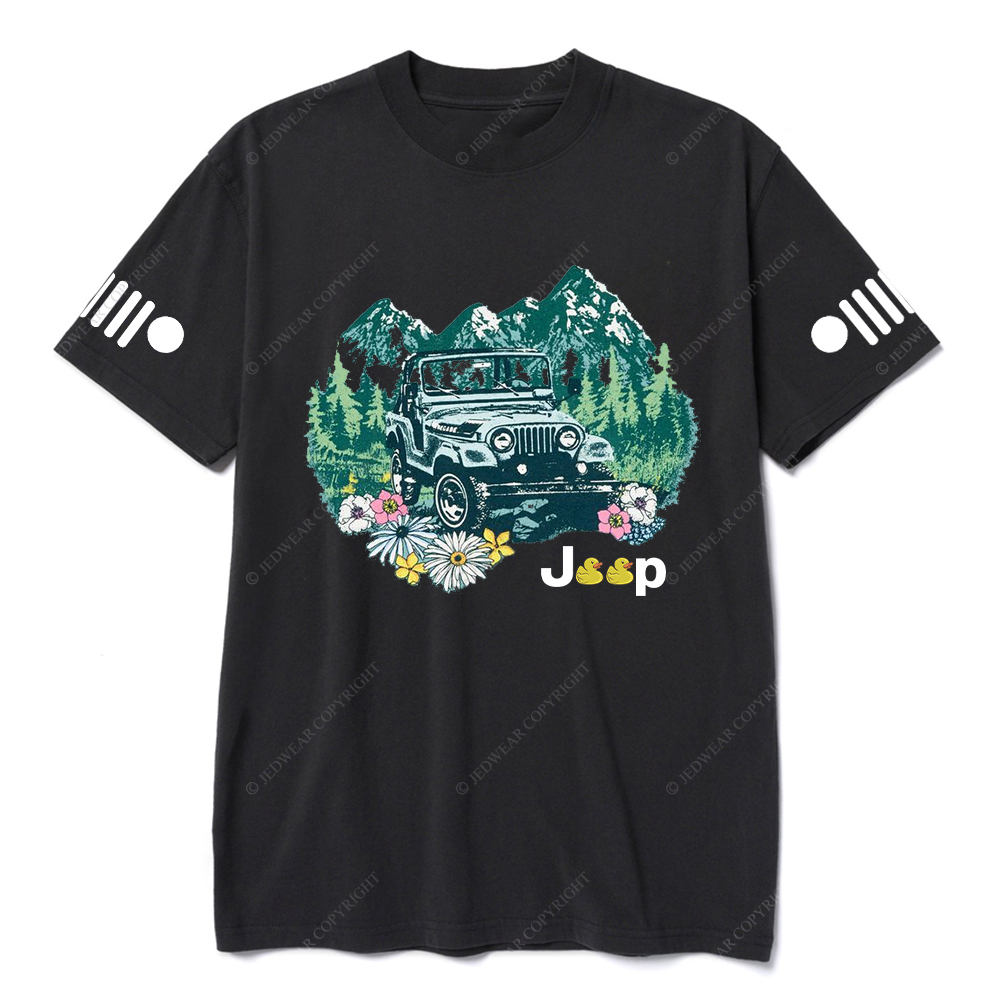 Off-Road Vehicle Driving On The Forest T-Shirt